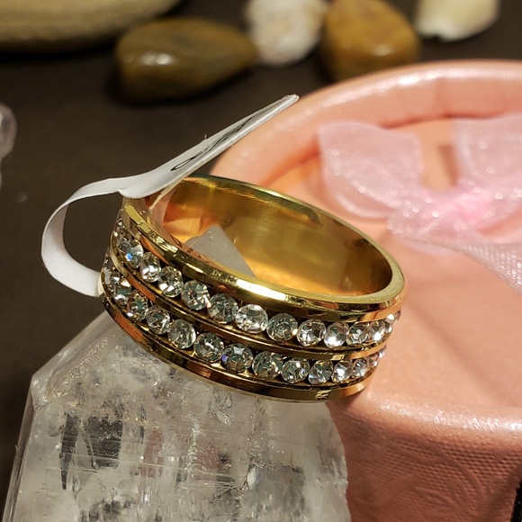 Buy 2~50% Off!!! Unisex Size 8 Double row CZ Infinity band - Picture 3 of 7